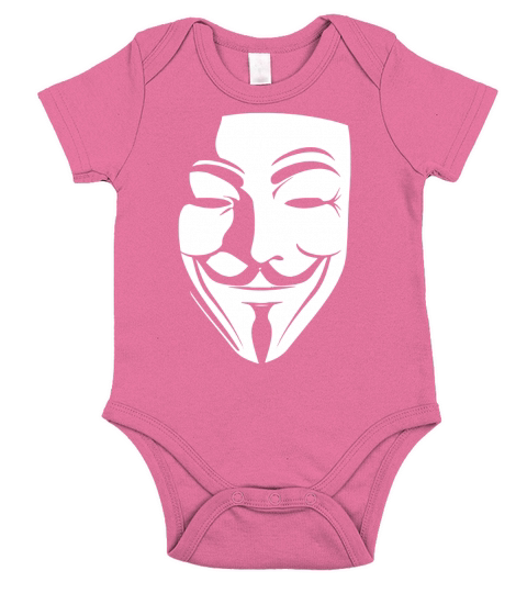 V per Vendetta FACE film horror CINEMA TV T-Shirt Short Sleeve Baby One-Piece