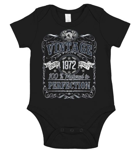 Vinage 1972 birthday year of birth 1972 gift Short Sleeve Baby One-Piece