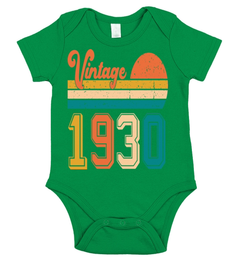 Vintage 1930 birthday gift Short Sleeve Baby One-Piece