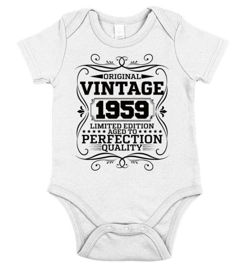 Vintage 1959 Original Limited Edition Short Sleeve Baby One-Piece