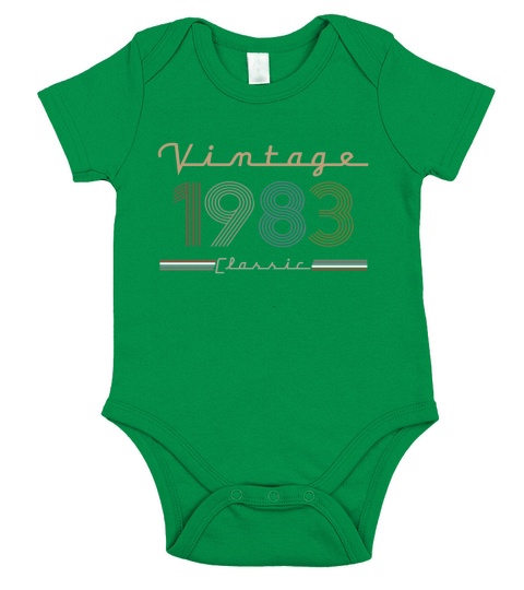 Vintage 1983 Classic Short Sleeve Baby One-Piece