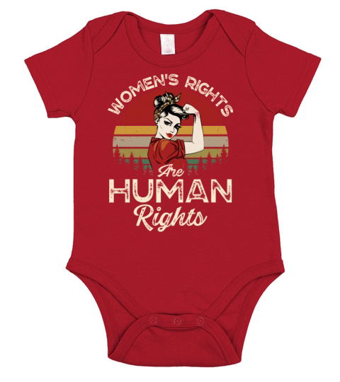 Vintage strong Women s Rights Are Human Rights Short Sleeve Baby One-Piece