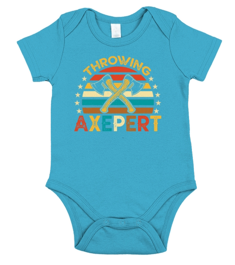 Vintage Style Crossed Axe Throwing Axepert Short Sleeve Baby One-Piece