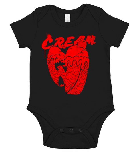 waffle ice cream wutang red Short Sleeve Baby One-Piece
