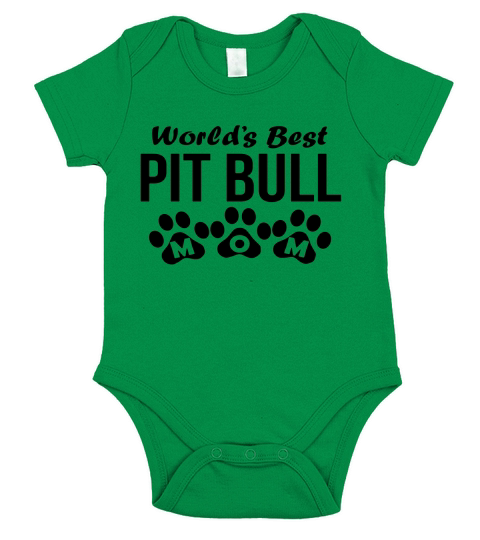 Worlds Best Pit Bull Mom Short Sleeve Baby One-Piece