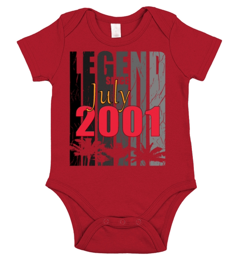 Year of construction 2001 July born gift idea Short Sleeve Baby One-Piece