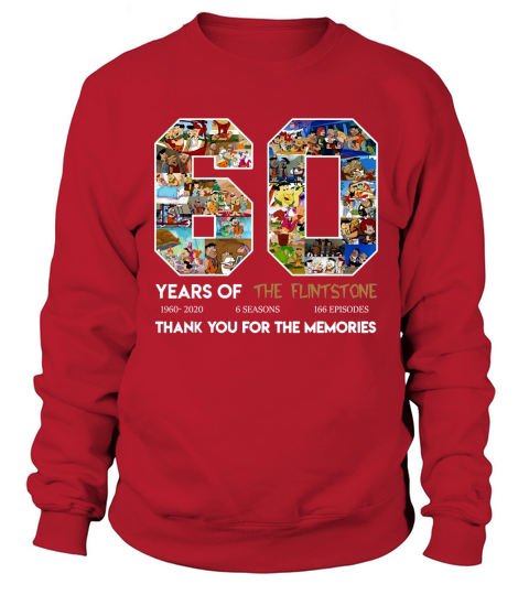 60 years of the Flintstone thank you for the memories Sweatshirt Unisex