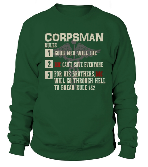 Corpsman Rules Devil Doc 8404 Shirt Sweatshirt Unisex