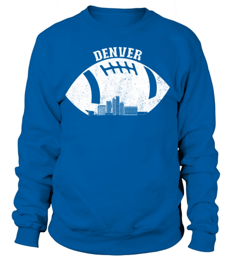 Denver Colorado Skyline Football Vintage Denver Sweatshirt Unisex