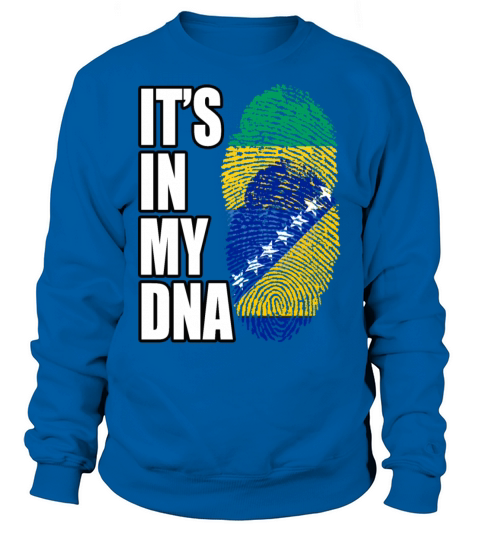 Gambian And Bosnian Mix Heritage DNA Flag Sweatshirt Unisex