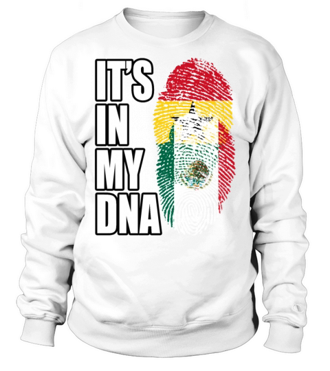 Ghanaian And Mexican Mix Heritage DNA Flag Sweatshirt Unisex