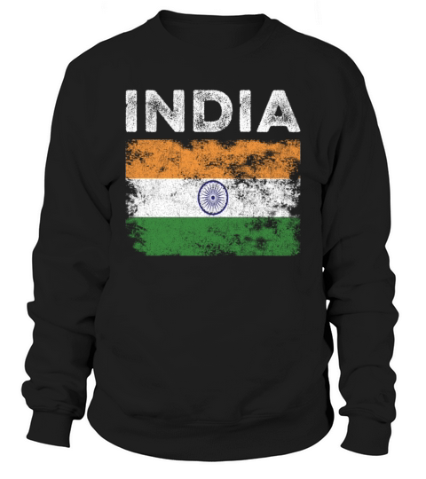 India Flag Distressed - Indian Flag Sweatshirt Unisex