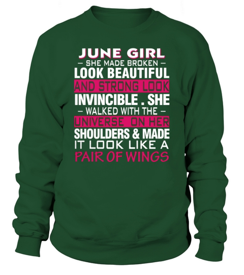 June Girl T-Shirt Cool Birthday Gift Shirt Sweatshirt Unisex