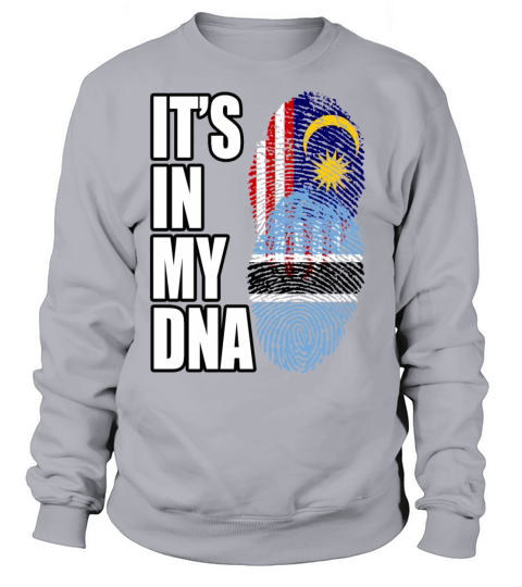 Malaysian And Botswanan Mix Heritage DNA Flag Sweatshirt Unisex