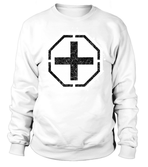 Sponge stencil Cross inside octagon Sweatshirt Unisex