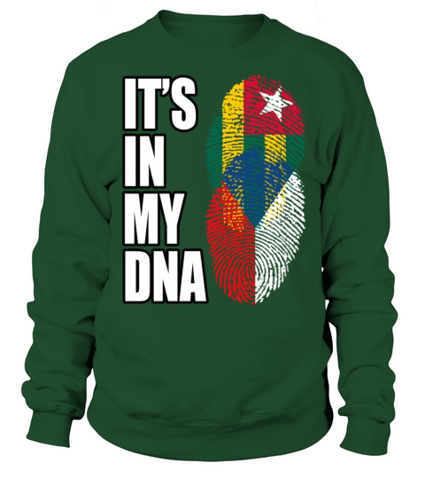 Togolese And Czech Mix Heritage DNA Flag Sweatshirt Unisex