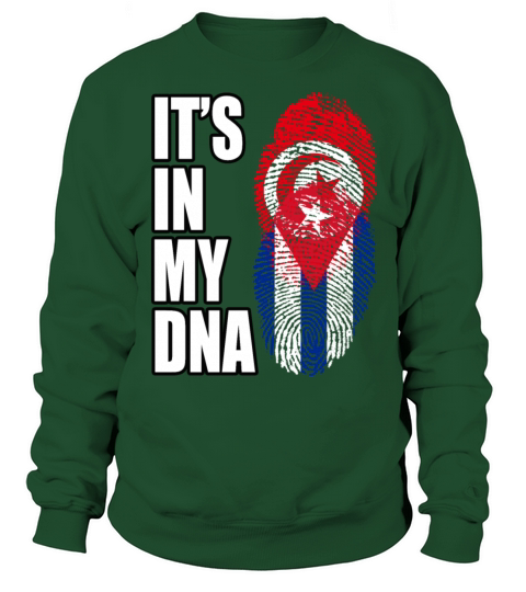 Tunisian And Cuban Mix Heritage DNA Flag Sweatshirt Unisex