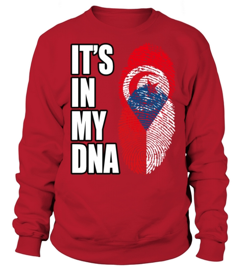 Tunisian And Czech Mix Heritage DNA Flag Sweatshirt Unisex