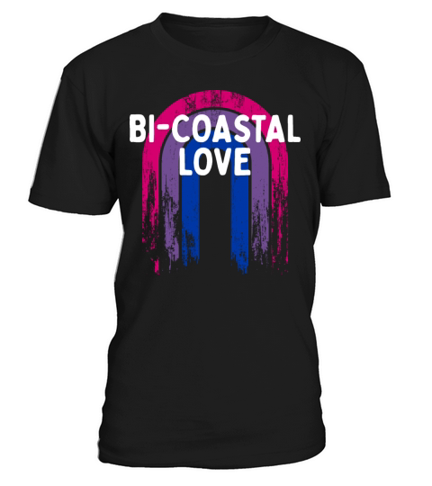 Bi-Coastal Love Bisexual Couples Bi Pride Lovers T-Shirt Unisex