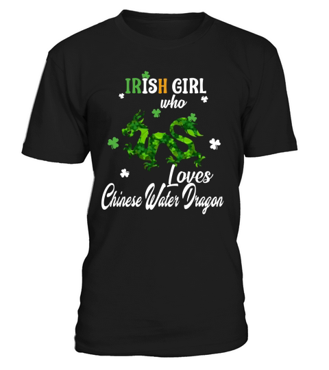 Lucky Irish Girl Who Loves Chinese Water Dragon Pet St Patricks Day T-Shirt Unisex