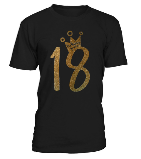 Womens Cute Gold 18th Birthday Shirt Birthday Girl Shirt T-Shirt Unisex