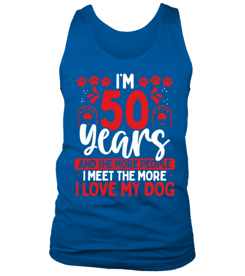 50 Year Old Dog Dad Dog 50th Birthday Pet Lover Tank Top Unisex