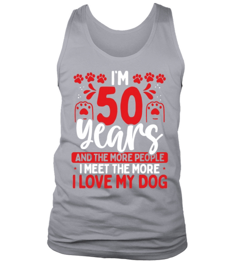 50 Year Old Dog Dad Dog 50th Birthday Pet Lover Tank Top Unisex
