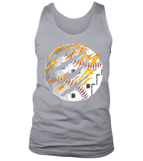 Baseball Fan Fire Vintage Tank Top Unisex