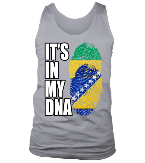 Gambian And Bosnian Mix Heritage DNA Flag Tank Top Unisex