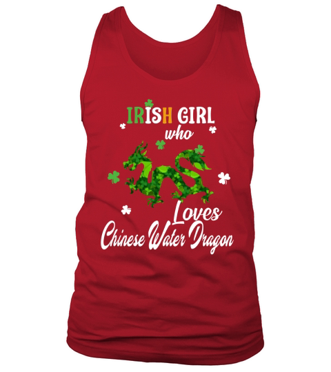Lucky Irish Girl Who Loves Chinese Water Dragon Pet St Patricks Day Tank Top Unisex