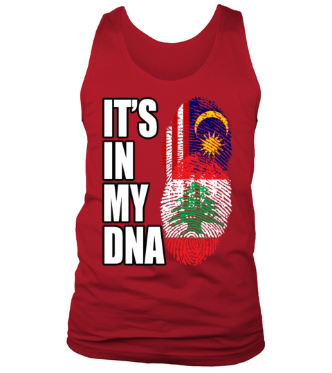 Malaysian And Lebanese Mix Heritage DNA Flag Tank Top Unisex