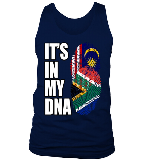 Malaysian And South African Mix Heritage DNA Flag Tank Top Unisex