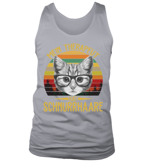 Mein Therapeut Hat Schnurrhaare Vintage Funny Tank Top Unisex
