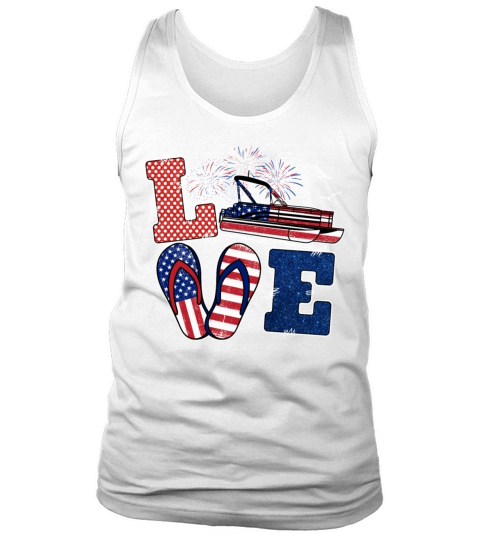 Pontoon Boat America 4th of July Tank Top Unisex