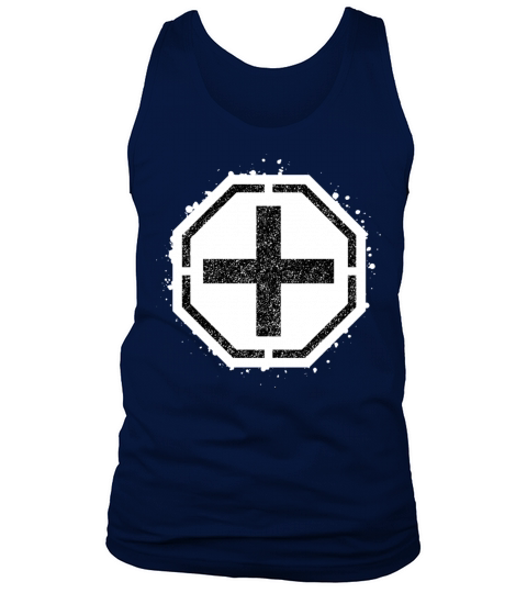 Sponge stencil Cross inside octagon Tank Top Unisex
