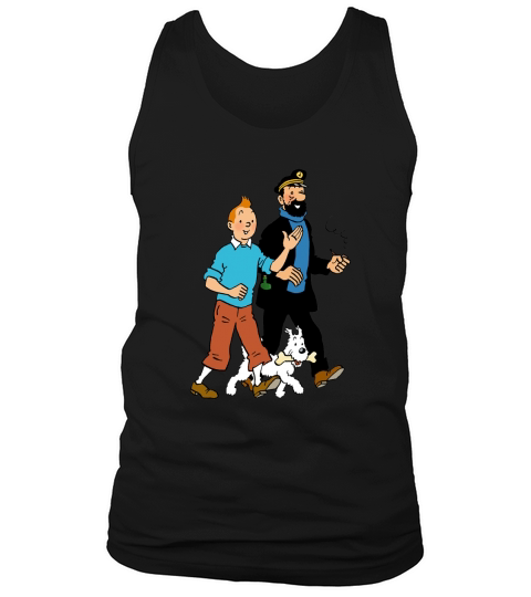 Tintin and Captain Haddock - T Shirt Tank Top Unisex