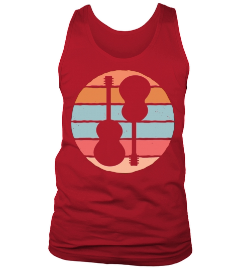 Ukulele and guitar in vintage design Tank Top Unisex