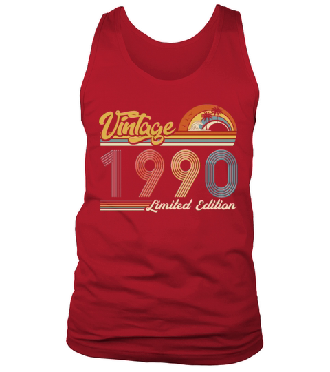 Vintage "Limited Edition" Vintage 1990 Birthday Tank Top Unisex