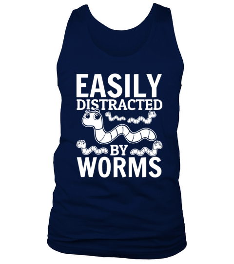 Worm Lover Compost Worm Easily Distracted By Worms Tank Top Unisex