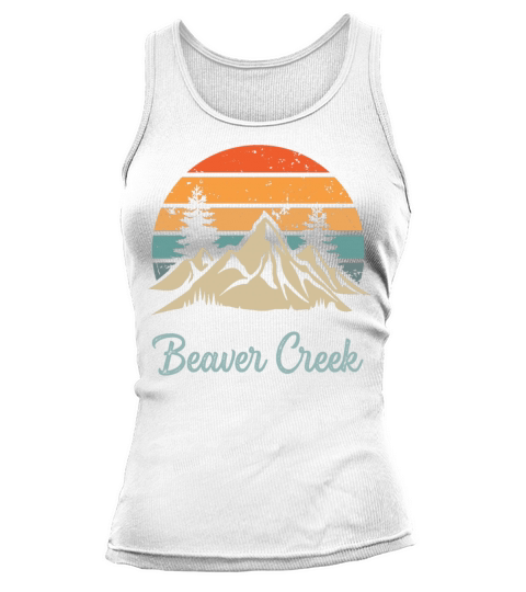 Beaver Creek Retro Vintage Mountain Sunset Outdoor Tank top Woman