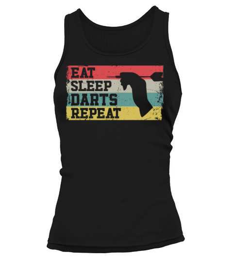 Darts Retro Vintage Eat Sleep Tank top Woman