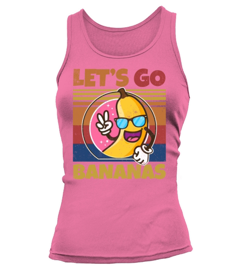 Retro Lets Bananas Funny Peace Banana Tank top Woman