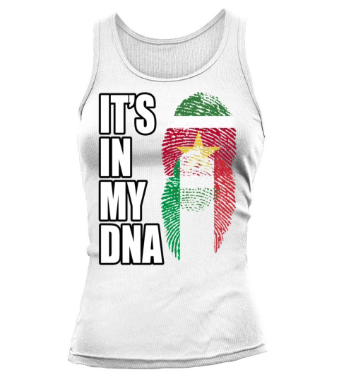 Surinamese And Italian Vintage Heritage DNA Flag Tank top Woman