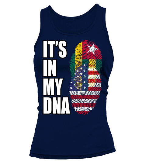 Togolese And American Mix Heritage DNA Flag Tank top Woman