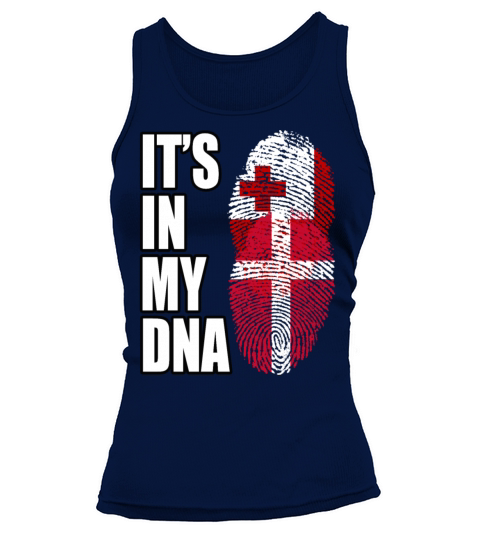 Tongan And Danish Mix Heritage DNA Flag Tank top Woman