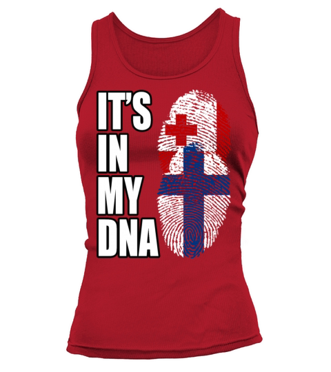 Tongan And Finland Mix Heritage DNA Flag Tank top Woman
