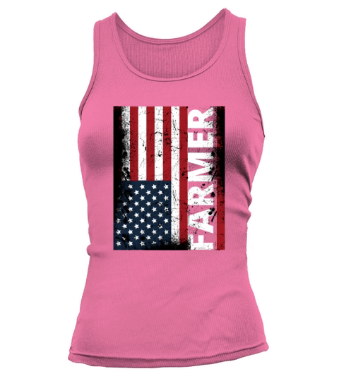 USA Flag Farmer American Farmers Vintage Patriotic Tank top Woman