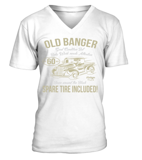 60th birthday t-shirt vintage old banger 60 years old gift V-Neck T-shirt