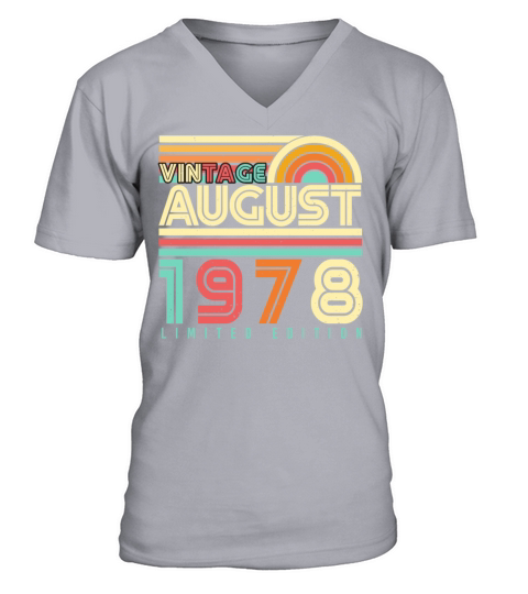 August 1978 Vintage V-Neck T-shirt