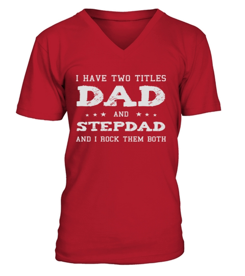 Best Dad and Stepdad Shirt Cute Fathers Day Gift from Wife Black Youth B0725Z4N7V 1 V-Neck T-shirt